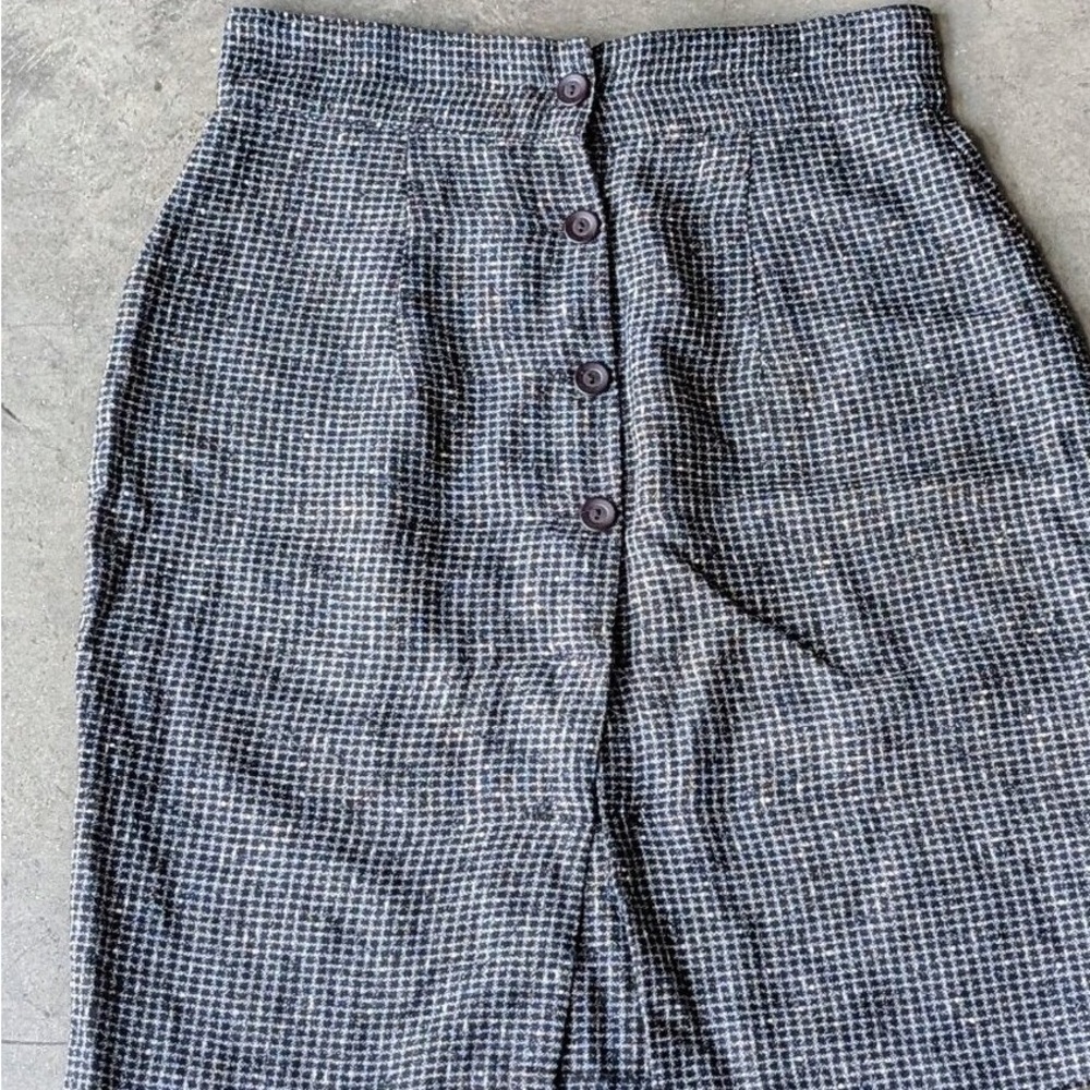 Classic Gray Button-Down Skirt - image 1